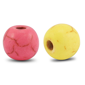 Kralen keramiek rond Multicolour