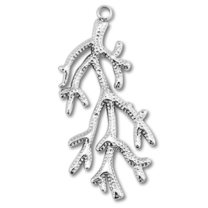 Roestvrij stalen (RVS) Stainless steel hangers koraal Silver