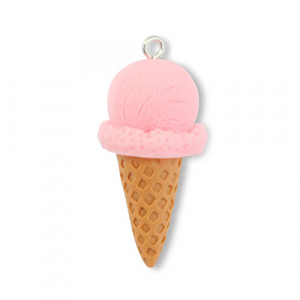 Resin hangers ijslolly Pink-light brown