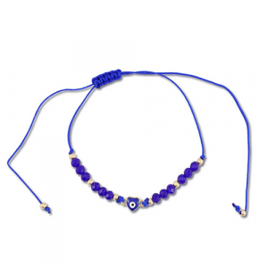 Trendy armbanden mixed beads Dark blue-gold