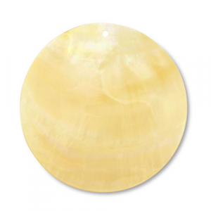 Schelp hangers rond White (natuurlijke kleur schelp)-ochre yellow
