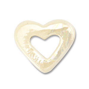 DQ Grieks keramiek kralen hart Off white