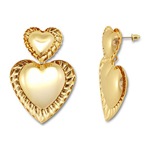 Trendy oorbellen hart Gold