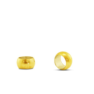 Roestvrij stalen (RVS) stainless steel onderdelen kralen/ring 3x1mm Goud