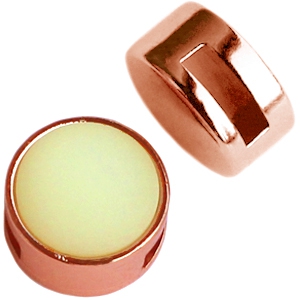 Schuivers DQ metaal Cuoio met setting voor 12mm cabochon Ros&eacute; goud