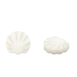 Schelp kralen sint jacobsschelp White (natuurlijke kleur schelp)
