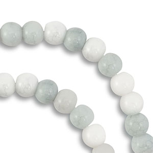 6 mm glaskralen Light grey