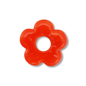 Glaskralen bloem Red