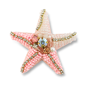 Broches ster Pink-crystal AB-gold