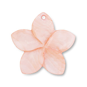 Schelp hanger bloem Peach pink
