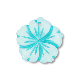 Schelp hanger bloem Light blue