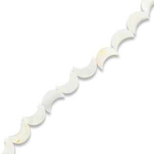 Schelp kralen maan Off white