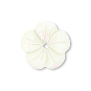 Schelp kralen bloem Off white
