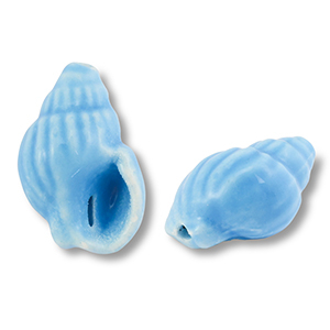 Kralen keramiek wulk Blue
