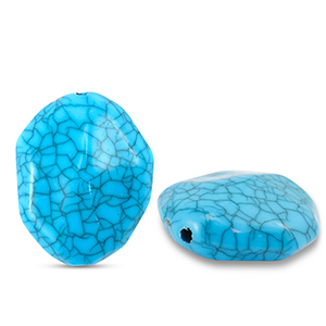 Acryl kralen hexagon Blue