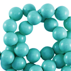 6 mm acryl kralen shiny Aqua green