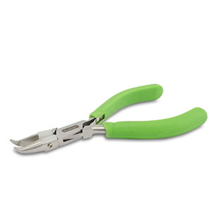 Beadalon gebogen puntbek tang met veer Green-silver
