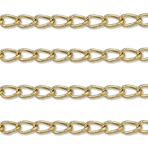 Roestvrij stalen (RVS) Stainless steel onderdelen jasseron schakel ovaal Gold