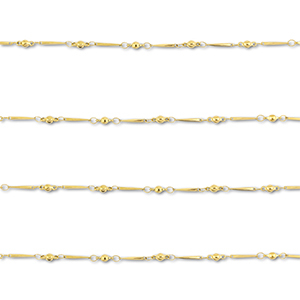 Roestvrij stalen (RVS) Stainless steel onderdelen jasseron staaf met bal Gold