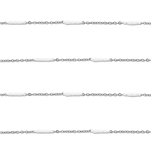 Roestvrij stalen (RVS) Stainless steel onderdelen jasseron met staaf Silver-white