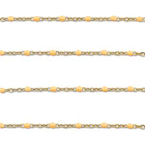 Roestvrij stalen (RVS) Stainless steel onderdelen jasseron 1mm Gold-peach orange