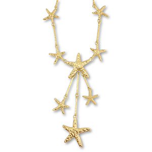 Statement schakelkettingen zeester Gold