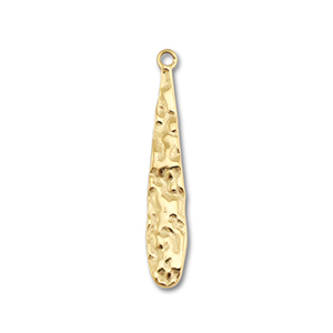 Roestvrij stalen (RVS) Stainless steel bedels druppel Gold
