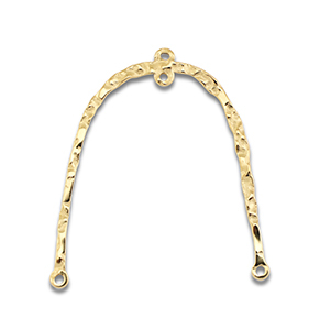 Roestvrij stalen (RVS) Stainless steel bedels / tussenstuk boog Gold