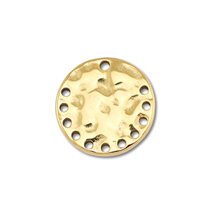 Roestvrij stalen (RVS) Stainless steel bedels / tussenstuk rond Gold