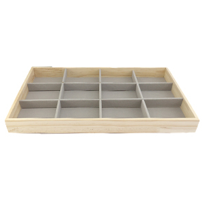 Sieraad display 12-vaks Natural-grey