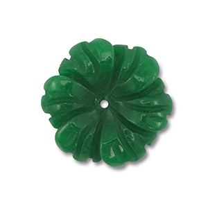 Natuursteen kralen kwarts bloem Dark green