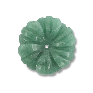Natuursteen kralen aventurijn kwarts bloem Jade green