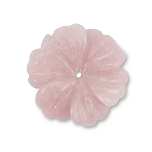 Natuursteen kralen rozenkwarts bloem Light pink