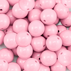 16 mm DQ acryl kralen Light pink