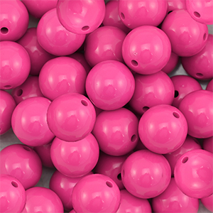 14 mm DQ acryl kralen Magenta pink