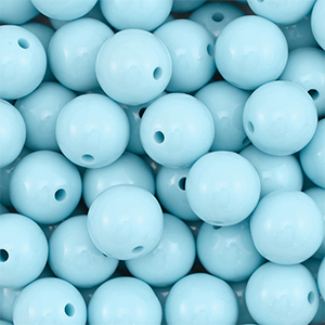 16 mm DQ acryl kralen Pastel blue