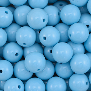 16 mm DQ acryl kralen Blue