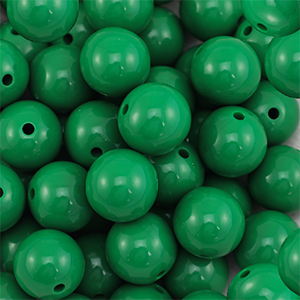 18 mm DQ acryl kralen Dark green