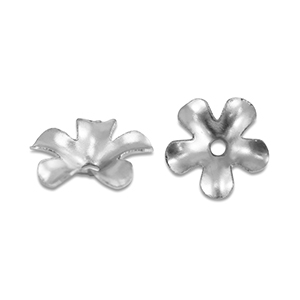 Roestvrij stalen (RVS) Stainless steel onderdelen kralenkap bloem Silver