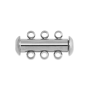 Roestvrij stalen (RVS) stainless steel onderdelen multi-ketting magneetsluiting Silver