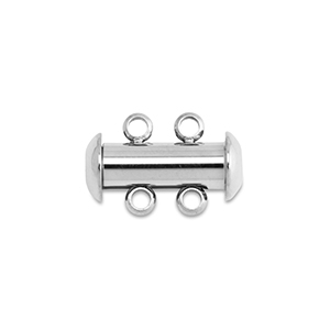 Roestvrij stalen (RVS) stainless steel onderdelen multi-ketting magneetsluiting Silver