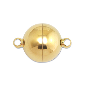 Roestvrij stalen (RVS) stainless steel onderdelen magneetsluiting bal 16mm Gold