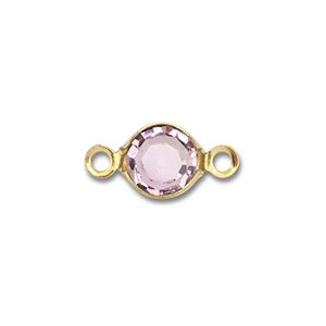 Roestvrij stalen (RVS) stainless steel onderdelen tussenstuk rond Gold-light pink
