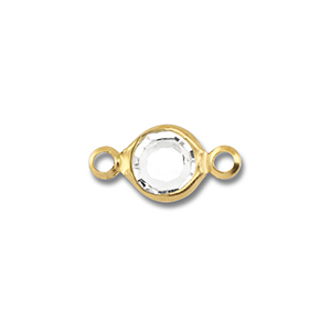 Roestvrij stalen (RVS) stainless steel onderdelen tussenstuk rond Gold-transparent
