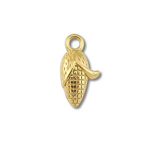 Roestvrij stalen (RVS) Stainless steel bedels ma&iuml;skolf Gold