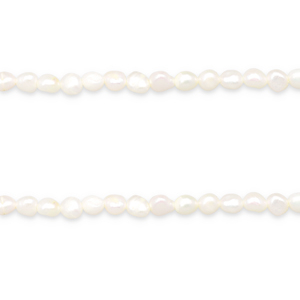 BQ Zoetwaterparels nugget rond 6-7x5mm Natural white
