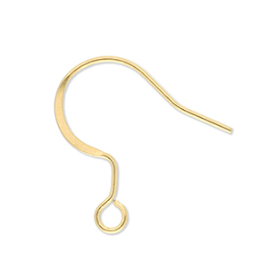 Roestvrij stalen (RVS) Stainless steel onderdelen oorbellen / oorhanger met oogje Gold