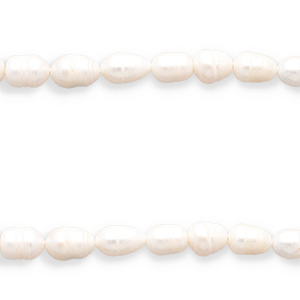 BQ Zoetwaterparels rice 9x7-8mm Naturel white 