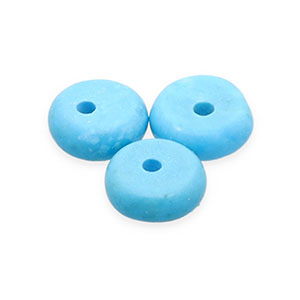 Natuursteen kralen magnesiet rondel Blue