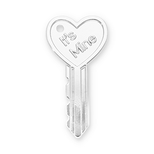 Statement hangers sleutel hart "It's mine" Silver